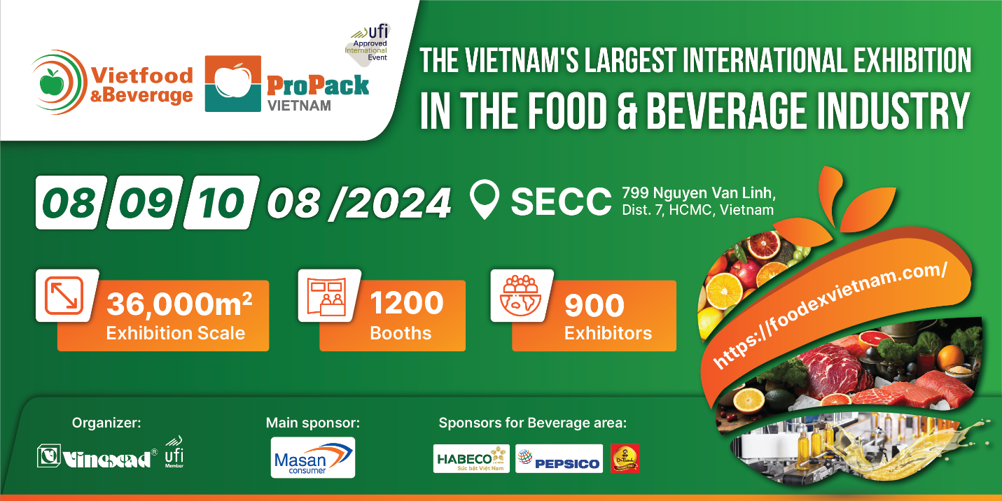 VIETFOOD & BEVERAGE –  PROPACK VIETNAM 2024 – Many privileges for exhibitors