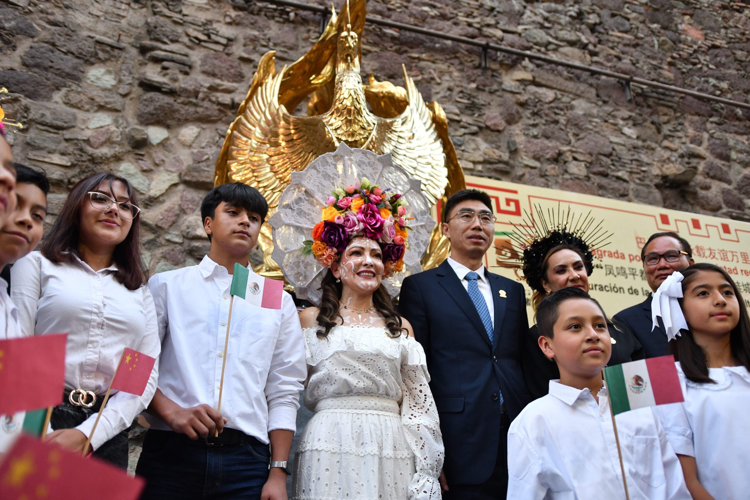 Artistic phoenix sculpture from west China’s Fengdu County unveiled in Mexico’s Guanajuato