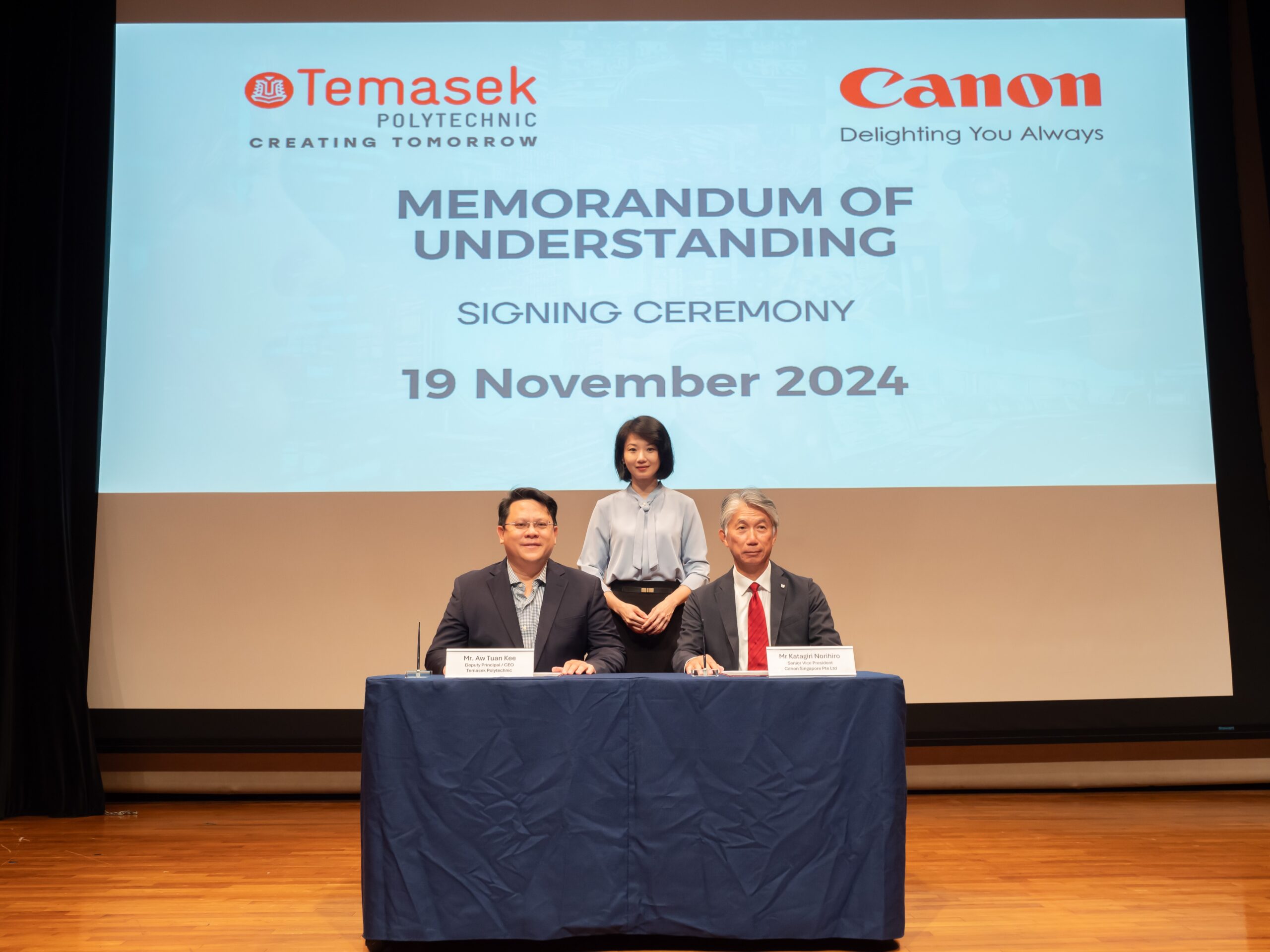 Canon Singapore and Temasek Polytechnic Sign MOU to Advance Security Training and Development