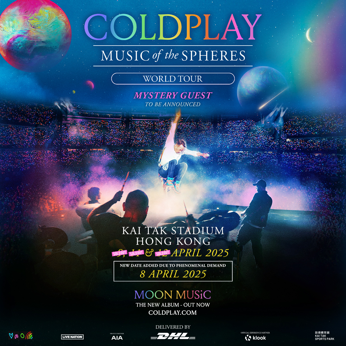 AIA Hong Kong Fully Supports Additional Performance for Coldplay: Music Of The Spheres World Tour