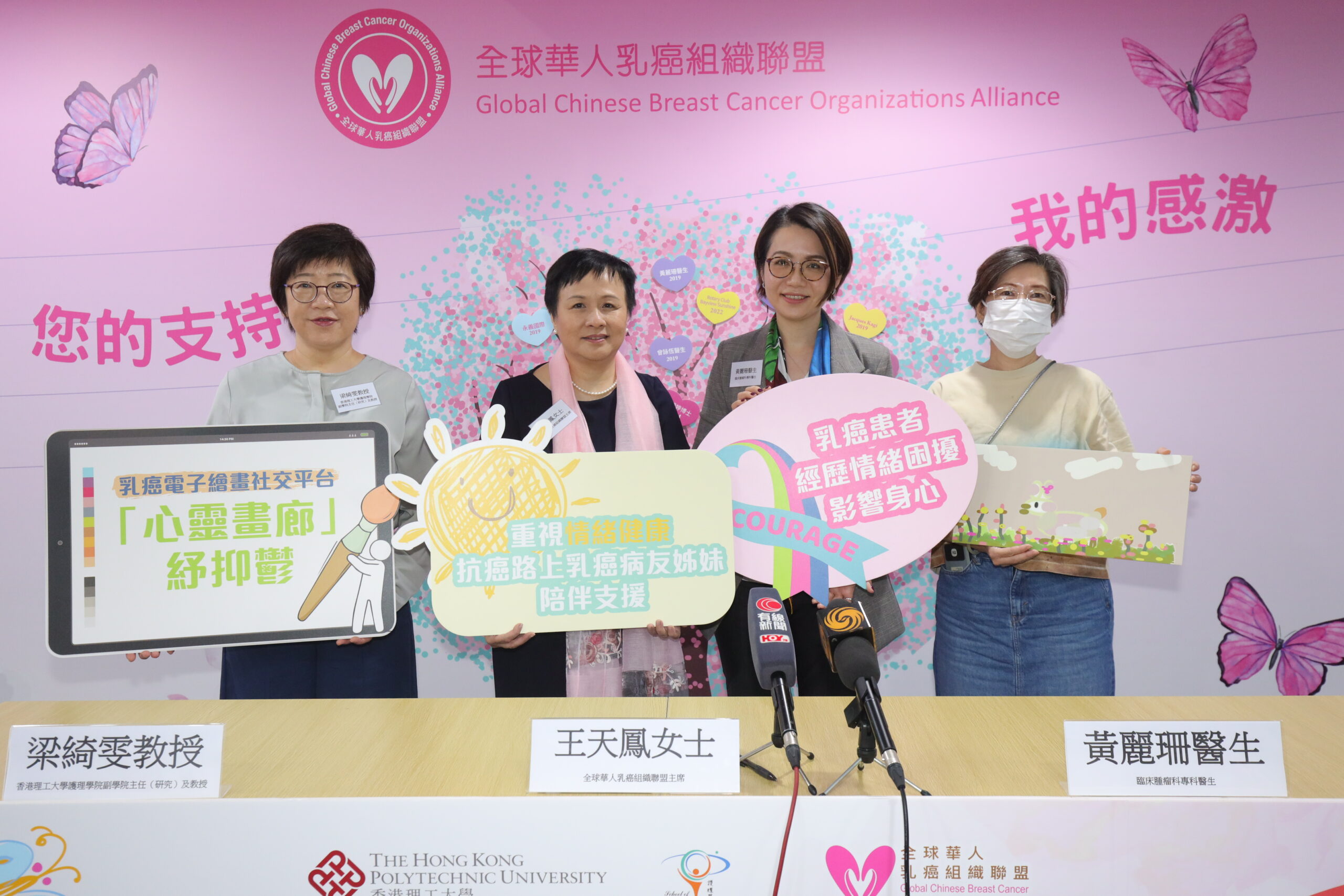 The Hong Kong Polytechnic University & Global Chinese Breast Cancer Organizations Alliance Jointly Launch the FIRST Electronic Painting for Breast Cancer (EPBC) Platform