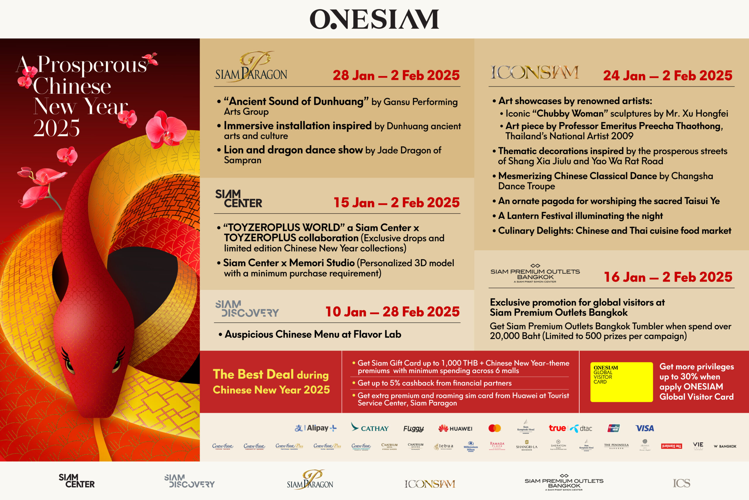 ONESIAM Presents “A Prosperous Chinese New Year 2025”: A Spectacular Multicultural Festival for Global Visitors in Bangkok