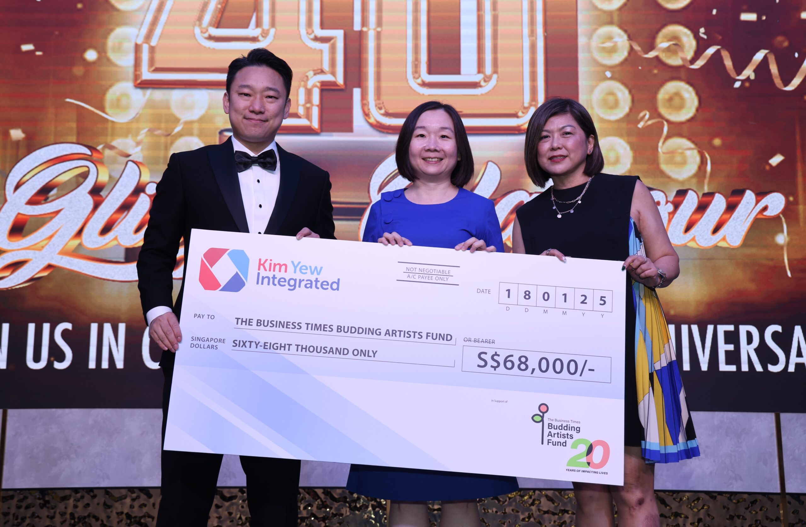 Kim Yew Integrated Celebrates 40 Years With $68,000 Donation To The Business Times Budding Artists Fund