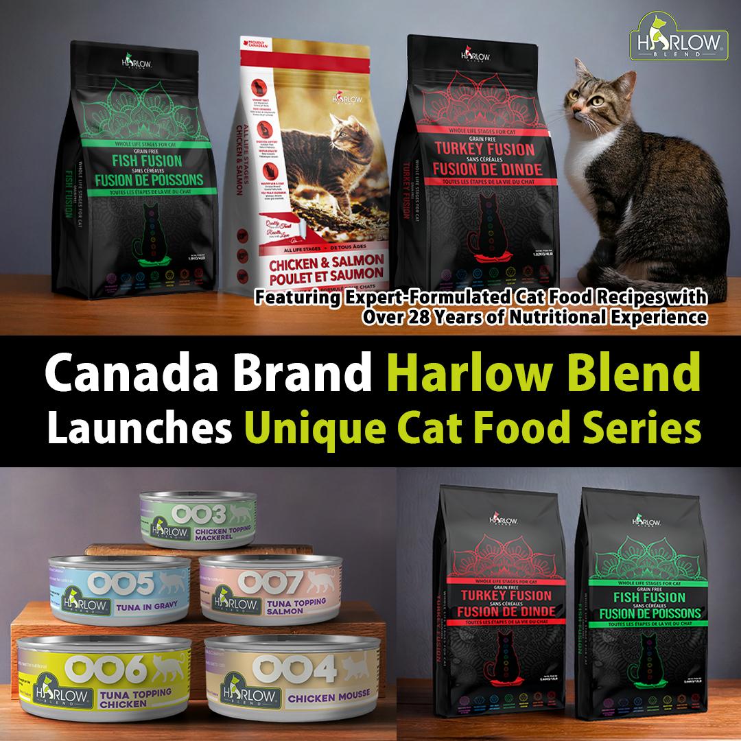 Canada Brand Harlow Blend Launches Unique Cat Food Series