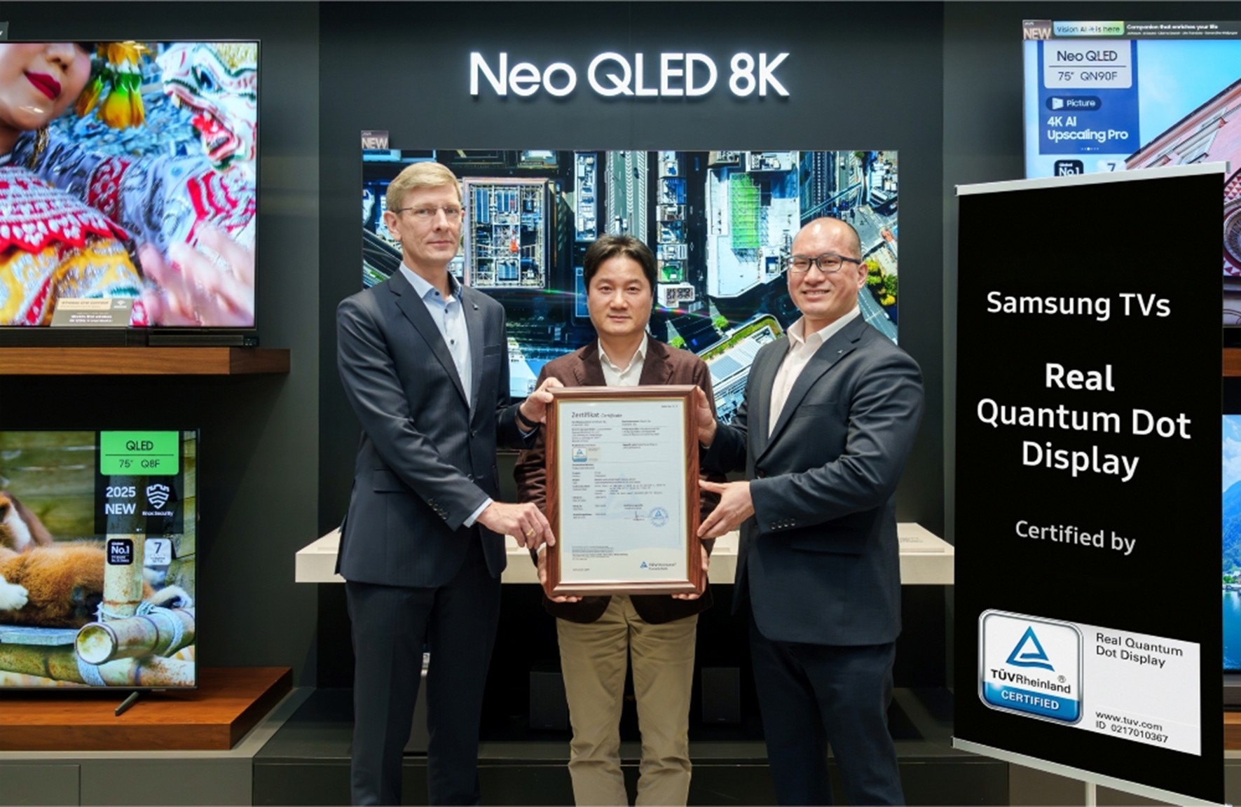 Samsung QLED TVs Earn “Real Quantum Dot Display” Certification from TÜV Rheinland